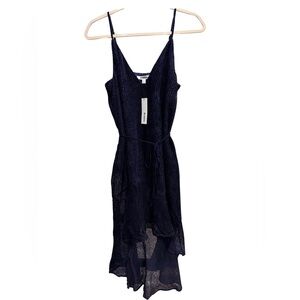 BB Dakota Blue High-Low Ruffle Velvet Animal Print Dress. NWT. Originally $118